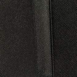 Pre Owned Dolce & Gabbana Black Lizard Embossed Leather Sicily Von Wallet on Chain