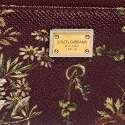 Pre Owned Dolce & Gabanna Multicolor Floral Leather Coin Purse