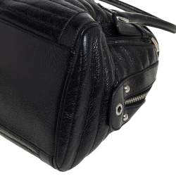 Dolce & Gabbana Black Metallic Leather Miss Easy Way Boston Bag