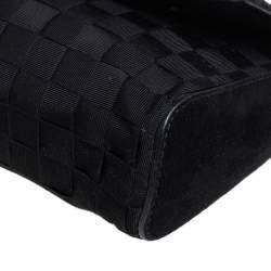 مملوكة مسبقًا حقيبة كتف دولتشي أند غابانا ميس تشارليز قماش أسود مغزول