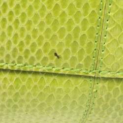 مملوكة مسبقًا Dolce & Gabbana Green Snakeskin Large Miss Sicily Top Handle Bag