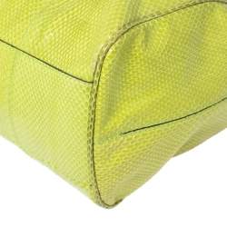 مملوكة مسبقًا Dolce & Gabbana Green Snakeskin Large Miss Sicily Top Handle Bag