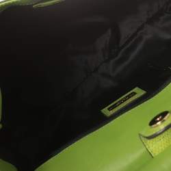 مملوكة مسبقًا Dolce & Gabbana Green Snakeskin Large Miss Sicily Top Handle Bag