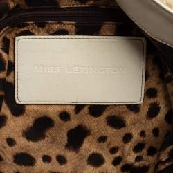 Pre Owned Dolce & Gabbana Beige Woven Raffia And Jute Miss Lexington Hobo