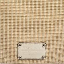 Pre Owned Dolce & Gabbana Beige Woven Raffia And Jute Miss Lexington Hobo