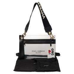 مملوكة مسبقًا Dolce & Gabbana Transparent/Black PVC and Leather Pouch Bag