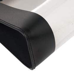 مملوكة مسبقًا Dolce & Gabbana Transparent/Black PVC and Leather Pouch Bag