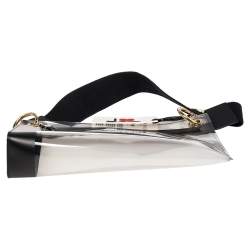 مملوكة مسبقًا Dolce & Gabbana Transparent/Black PVC and Leather Pouch Bag