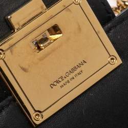 Pre Owned Dolce & Gabbana Black Quilted Leather DG Millennials Shoulder Bag
