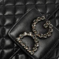 Pre Owned Dolce & Gabbana Black Quilted Leather DG Millennials Shoulder Bag