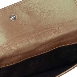 Pre Owned Dolce & Gabbana Brown Leather Continental Wallet