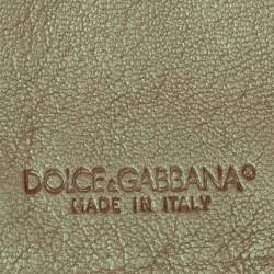 Pre Owned Dolce & Gabbana Brown Leather Continental Wallet