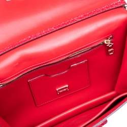 Pre Owned Dolce & Gabbana Multicolor Python And Leather Lucia Shoulder Bag