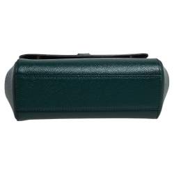 مملوكة مسبقًا حقيبة دولتشي أند غابانا ميس سيسيلي صغيرة جلد خضراء بيد علوية 