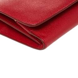 مملوكة مسبقًا Dolce & Gabbana Red Leather Flap Chain Shoulder Bag