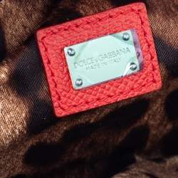 مملوكة مسبقًا Dolce & Gabbana Red Leather Flap Chain Shoulder Bag