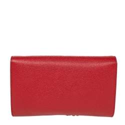 مملوكة مسبقًا Dolce & Gabbana Red Leather Flap Chain Shoulder Bag