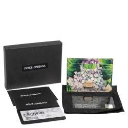 Dolce & Gabbana Multicolor Floral Print Leather Card Holder