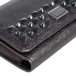 مملوكة مسبقًا محفظة بسلسلة دولتشي أند غابانا مرصع ميس سيسيلي فون جلد ميتالك