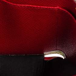 Pre Owned Dolce & Gabbana Multicolor Butterfly Print Leather Trifold Wallet