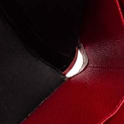 Pre Owned Dolce & Gabbana Multicolor Butterfly Print Leather Trifold Wallet