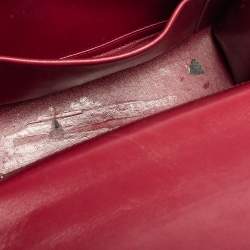 Pre Owned حقيبة يد علوية دولتشي أند غابانا لوسيا جلد نقش سحلية أسود