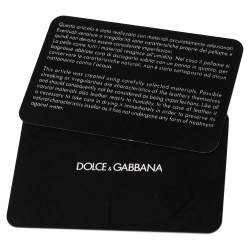 مملوكة مسبقًا محفظة مفكرة دولتشي أند غابانا كانفاس مقوى طباعة فهد أسود/بني بسحاب ملتف