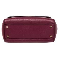 Pre Owned حقيبة دولتشي أند غابانا ميس سيسيلي جلد فوشيا يد علوية متوسطة