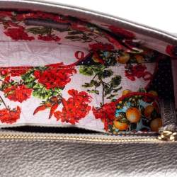 مملوكة مسبقًا حقيبة دولتشي أند غابانا ميس سيسيلي جلد وردي متوسطة بيد علوية 