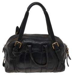 Pre Owned Dolce & Gabbana Black Leather Miss Class Satchel