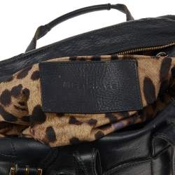 Pre Owned Dolce & Gabbana Black Leather Miss Class Satchel