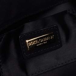 مملوكة مسبقًا Dolce and Gabbana Black Lace Flap Shoulder Bag