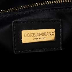 Dolce & Gabbana Beige Python Megan Dome Satchel