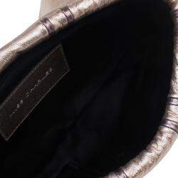 Pre Owned Dolce & Gabbana Metallic Pink Leather Miss Charles Shoulder Bag