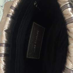 Pre Owned Dolce & Gabbana Metallic Pink Leather Miss Charles Shoulder Bag