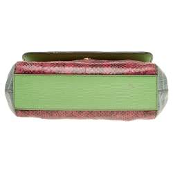 مملوكة مسبقًا Dolce & Gabbana Multicolor Crocodile and Python Small Miss Sicily Top Handle Bag