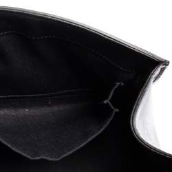 Pre Owned Dolce & Gabbana Black Printed PVC and Snakeskin Small Miss Monica Top Handle Bag