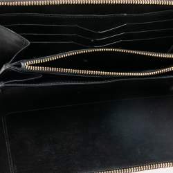 Pre Owned محفظة دولتشي آند غابانا أورغانيزر جلد بنقشة الفهد بني لامع بسحاب دائري