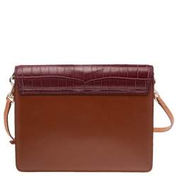 Pre Owned حقيبة كتف دولتشي أند غابانا لوسيا جلد ثعبان وجلد تمساح متعدد الألوان 