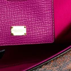 Pre Owned Dolce & Gabbana Multicolor Python Medium Miss Sicily Top Handle Bag