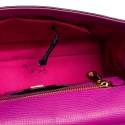 Pre Owned Dolce & Gabbana Multicolor Python Medium Miss Sicily Top Handle Bag