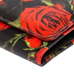 مملوكة مسبقًا محفظ ة بسلسلة دولتشي أند غابانا سيسيلي سمارت غلوس جلد مطبوع متعدد الألوان