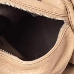 Pre Owned Dolce & Gabbana Beige Leather Miss Double Boston Bag