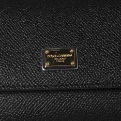 Pre Owned Dolce & Gabbana Black Leather Mini Miss Sicily Top Handle Bag