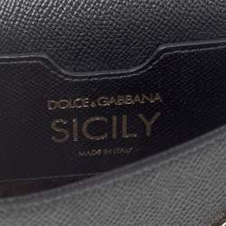 Pre Owned Dolce & Gabbana Black Leather Mini Miss Sicily Top Handle Bag
