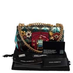 Dolce & Gabbana Multicolor Jacquard Mini Lucia Shoulder Bag