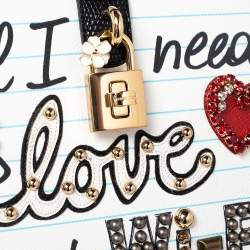 Pre Owned حقيبة دولتشى & غابانا دولتشى بوكس جلد  أبيض / أسود مزخرف