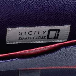 مملوكة مسبقًا Dolce & Gabbana Multicolor Lizard Embossed Leather And Leather Sicily Wallet On Chain