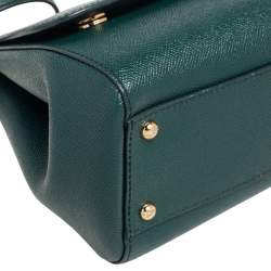 Pre Owned حقيبة دولتشي أند غابانا ميس سيسيلي جلد أخضر بيد علوية
