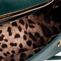 Pre Owned حقيبة دولتشي أند غابانا ميس سيسيلي جلد أخضر بيد علوية